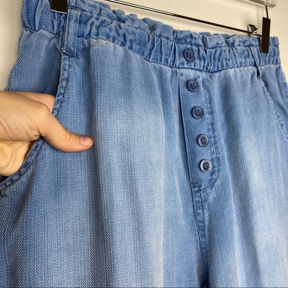 ❌SOLD❌Cloth & Stone Jetsetter Chambray Pants Blue - Picture 4 of 8